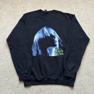 Billie Eilish Sweatshirt Mens Medium Black Crewneck Portrait Graphic Pullover